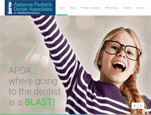 Tablet Screenshot of alabamapediatricdentists.com